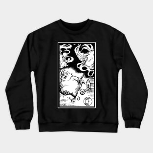 Ghost Chickens - White Outlined Design Crewneck Sweatshirt